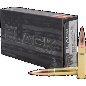 HORNADY Black Rifle Ammo 300 Blackout 208 Gr. A-max Match Black 20 Rd.