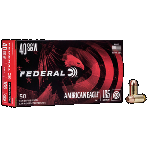 Federal American Eagle Pistol Ammo 40 S&W 165 gr. FMJ 50 rd.