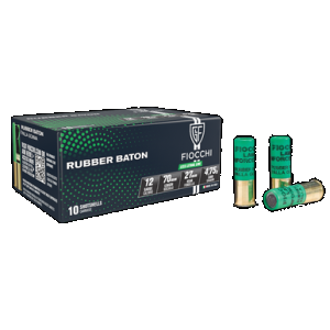 Fiocchi 12LEBA10 Rubber Baton Home Defense 12Gauge 2.75" 1oz SlugShot 10 Rounds