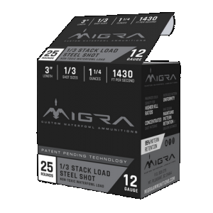 MIGRA Staxd Shotgun Ammo 12 Ga. 3 In. 1.25 Oz. 1-3 Shot 25 Rd.