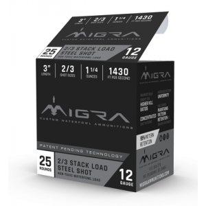 MIGRA Staxd Shotgun Ammo 12 Ga. 3 In. 1.25 Oz. 2-3 Shot 25 Rd.