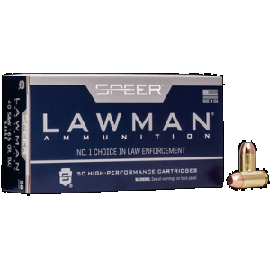 SPEER 53955 Lawman 40s&w 165gr Total Metal Jacket Flat Nose 50 Rounds