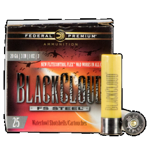 Federal Premium Black Cloud Waterfowl Shotgun Ammo 20 ga. 3 in. 1 oz. 3 Shot 25 rd.