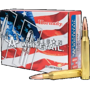 HORNADY American Whitetail Rifle Ammo 25-06 Rem 117 Gr. Interlock Bt Soft Point 20 Rd.