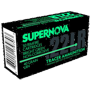 Piney Mountain Ammunition PMSN22LRG Green Tracer Non-Corrosive 22LR 40gr Lead Round Nose 50 Rounds