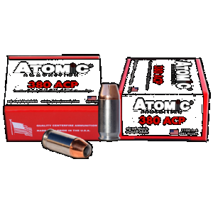 ATOMIC Ammunition 00453 Pistol Precision Craft 380acp 90gr Hollow Point 20 Rounds