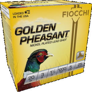 Fiocchi Golden Pheasant Shotgun Loads 20 ga. 3 in. 1 1/4 oz. 5 Shot 25 rd.