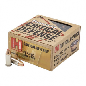 HORNADY Critical Defense Handgun Ammo 25 Acp 35 Gr. Ftx 25 Rd.