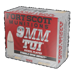 Fort Scott Munitions 9MM080SCVNIC Tumble Upon Impact (TUI) 9mmLuger 80gr Solid Copper Spun 20 Rounds