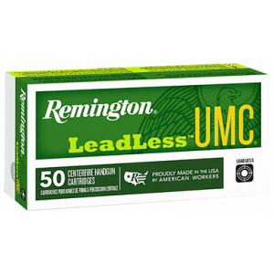 REMINGTON Ammunition 23791 Umc Leadless 40s&w 180gr Flat Nose Enclosed Base 50 Rounds