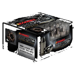 BARNES Bullets Tac-xpd 9mm Luger +p Tac-xp 115 Grain 20 Rounds
