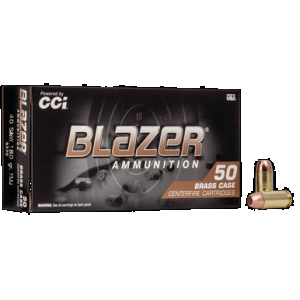CCI Blazer Brass Pistol Ammo 40 S&w 180 Gr. Fmj Flat Nose 50 Rd.