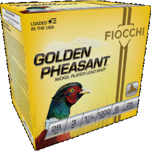 Fiocchi Golden Pheasant Shotgun Loads 28 ga. 3 in. 1 1/16 oz. 6 Shot 25 rd.