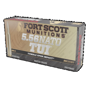 FORT Scott Munitions Rifle Ammo 5.56 Nato 62 Gr. Tui Brass 20 Rd.