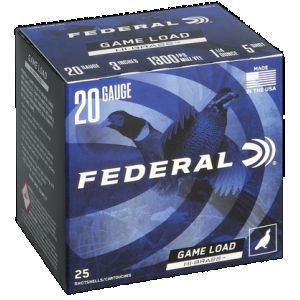 FEDERAL H2585 Game-shok High Brass 20gauge 3" 1 1/4oz 5shot 25 Rounds