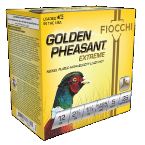 Fiocchi Golden Pheasant Shotgun Loads 12 ga. 2.75 in. 1 3/8 oz. 5 Shot 25 rd.