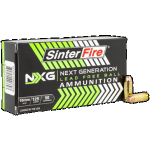 Sinterfire NXG Lead Free Ball Pistol Ammo 10mm 125 gr. Lead-Free Ball 50 rd.