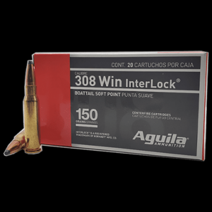 AGUILA 8090ag 308win 150gr Interlock Boat Tail Soft Point 20 Rounds