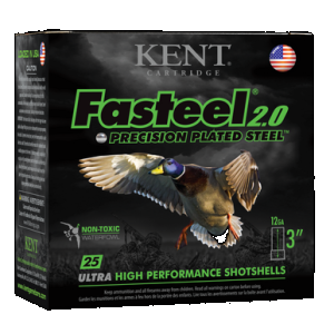 Kent Fasteel 2.0 Precision Plated Steel Load 12 ga. 3 in. 1 1/4 oz. 3 Shot 25 rd.