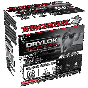 Winchester Drylok Magnum Plated Load 12 ga. 3 in. 1 1/4 oz. 4 Shot 25 rd.