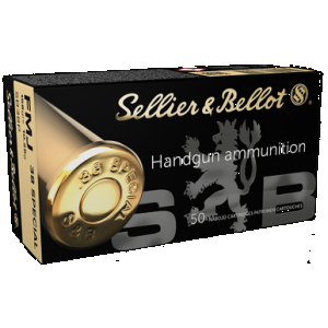 Sellier & Bellot SB38P Handgun 38Special 158gr Full Metal Jacket 50 Rounds