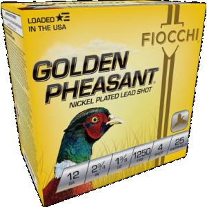 Fiocchi 12GP4 Golden Pheasant Extrema 12Gauge 2.75" 1 3/8oz 4Shot 25 Rounds