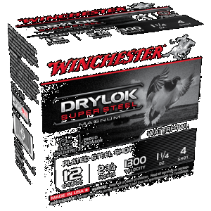 Winchester Drylok Magnum Plated Load 12 ga. 2.75 in. 1 1/4 oz. 4 Shot 25 rd.