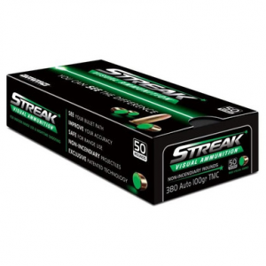 AMMO Inc Streak Target .380 Acp Handgun AMMO - 100 Grain | Tmc | Green | 50rd Box
