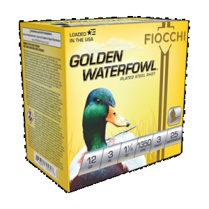 Fiocchi 123SGW3 Golden Waterfowl 12Gauge 3" 1 1/4oz 3Shot 25 Rounds