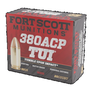 FORT Scott Munitions Pistol Ammo 380 Acp 95 Gr. Tui 20 Rd.