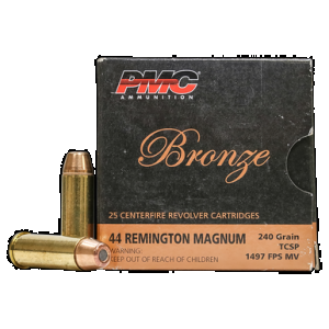 PMC Bronze .44 Remington Magnum Truncated Cone Soft Point 240 Grain 25 Rounds