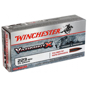 WINCHESTER Varmint X Rifle Ammo 223 Rem 55 Gr. Polymer Tip 20 Rd.