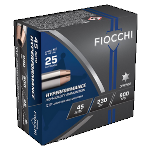 FIOCCHI Hyperformance Defense Pistol Ammo 45 Acp 230 Gr. Xtphp 25 Rd.