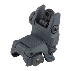 Magpul MAG248-GRY MBUS Sight Rear Stealth Gray Polymer, Spring-Loaded Flip Up for AR-15/ M16
