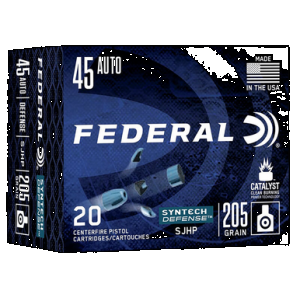Federal Syntech Defense 45 ACP Segmented Jacketed Hollow Point 205 Grain 20 Rounds