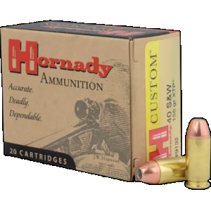 Hornady Custom Pistol Ammo 40 S&W 155 gr. XTP Jacket Hollow Point 20 rd.