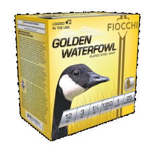 Fiocchi 123SGW1 Golden Waterfowl 12Gauge 3" 1 1/4oz 1Shot 25 Rounds