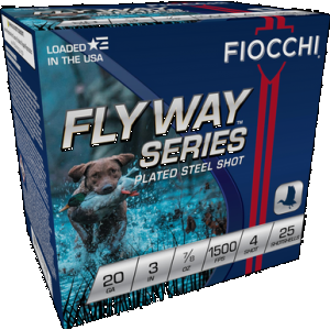 FIOCCHI Speed Steel Shotgun Loads 20 Ga. 3 In. 7/8 Oz. 4 Shot 25 Rd.