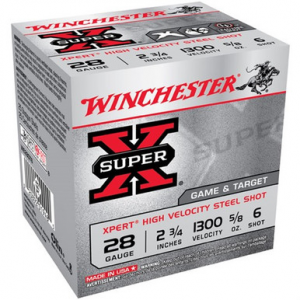 Winchester Super-X Xpert Hi-Velocity Steel 28 ga. 2.75 in. 5/8 oz. 6 Shot 25 rd.