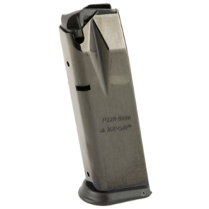 Mec-Gar MGP22815B Standard Blued Detachable 15rd 9mm Luger for Sig P229/P228