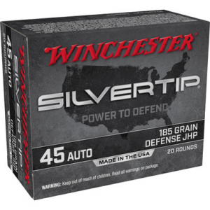 Winchester Silvertip 45 ACP Hollow Point 185 Grain 20 Rounds