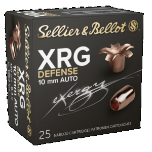 Sellier & Bellot XRG Defense 10mm Auto Solid Copper Hollow Point 130 Grain 25 Rounds