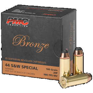 PMC Bronze .44 S&w Special Jacketed Hollow Point 180 Grain 25 Rounds