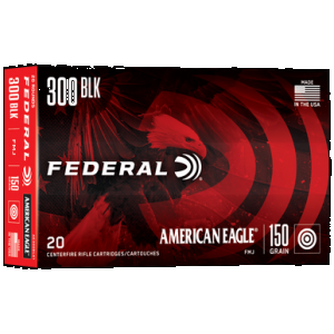 Federal American Eagle Rifle Ammo 300 Blackout 150 gr. FMJ Boat-Tail 20 rd.