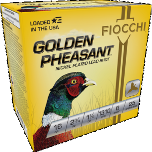 Fiocchi Golden Pheasant Shotgun Loads 16 ga. 2.75 in. 1 1/8 oz. 6 Shot 25 rd.