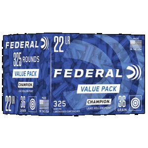 Federal Champion 22 LR Hollow Point 36 Grain 325 Rounds