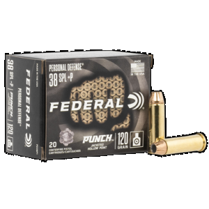 Federal Premium Punch Pistol Ammo 38 Spcl. 120 gr. JHP 20 rd.