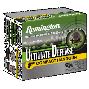 REMINGTON Ammunition 28967 Ultimate Defense Compact Handgun 45acp 230gr Brass Jacketed Hollow Point 20 Rounds
