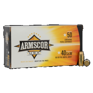 Armscor Range Pistol Ammo 40 S&W 180 gr. FMJ 50 rd.