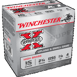 WINCHESTER Super-x High Brass Load 16 Ga. 2.75 In. 1 1/8 Oz. 4 Shot 25 Rd.